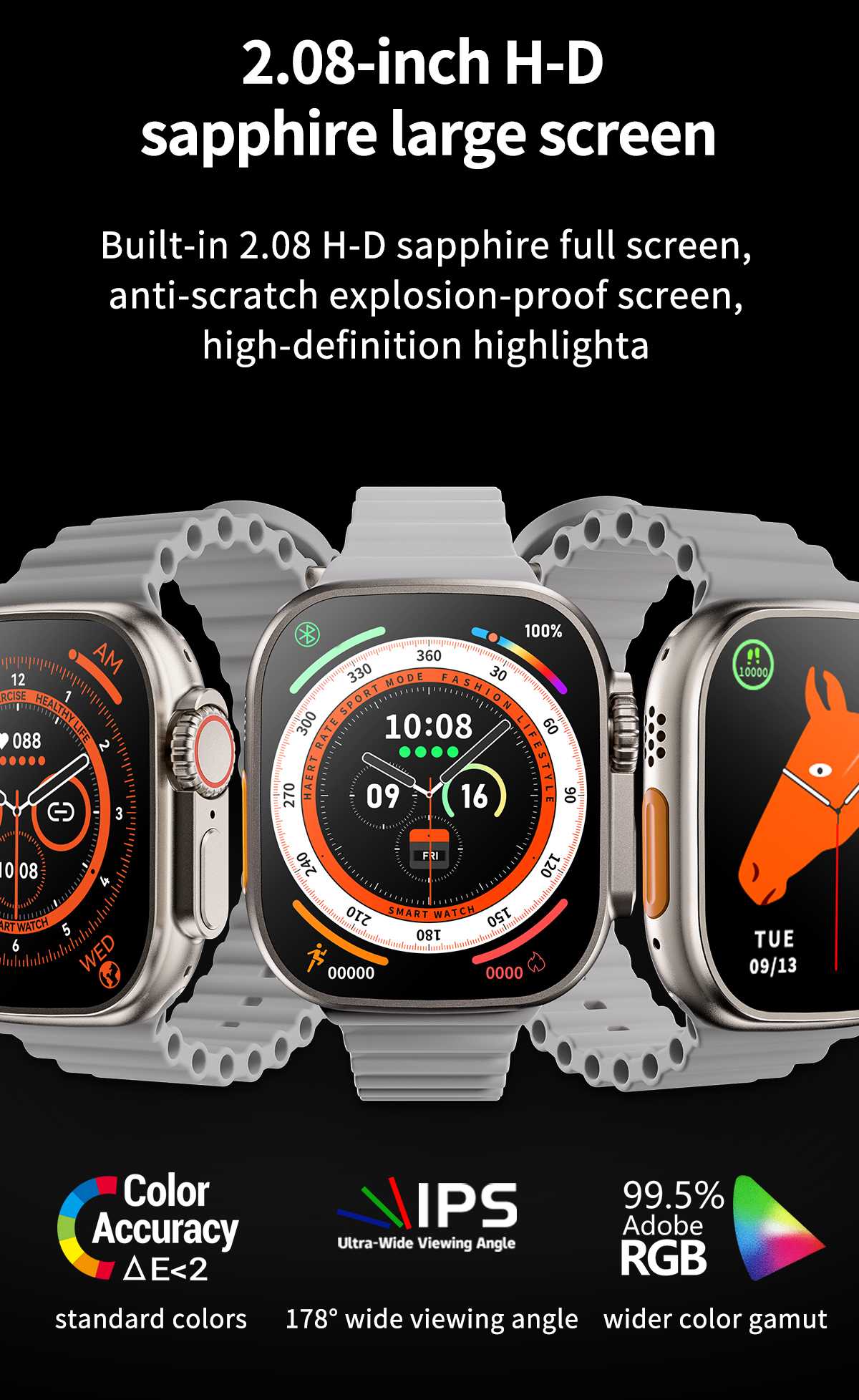 2022 VWAR ZD8 Ultra MAX Smart Watch Series 8 Titanium Alloy 1:1 49mm Case Bluetooth Call NFC ECG IP68 Waterproof Smartwatch Men