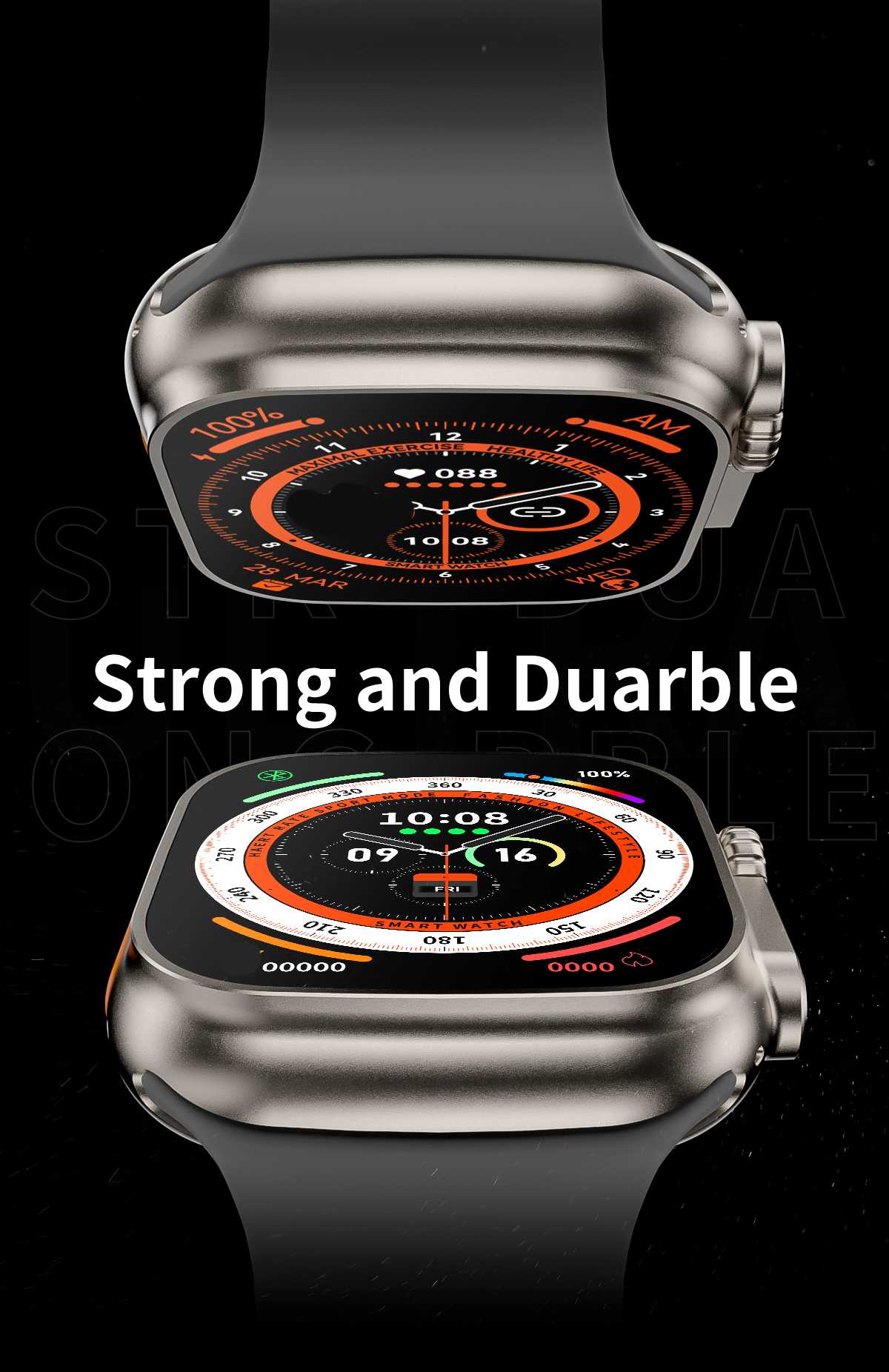 2022 VWAR ZD8 Ultra MAX Smart Watch Series 8 Titanium Alloy 1:1 49mm Case Bluetooth Call NFC ECG IP68 Waterproof Smartwatch Men