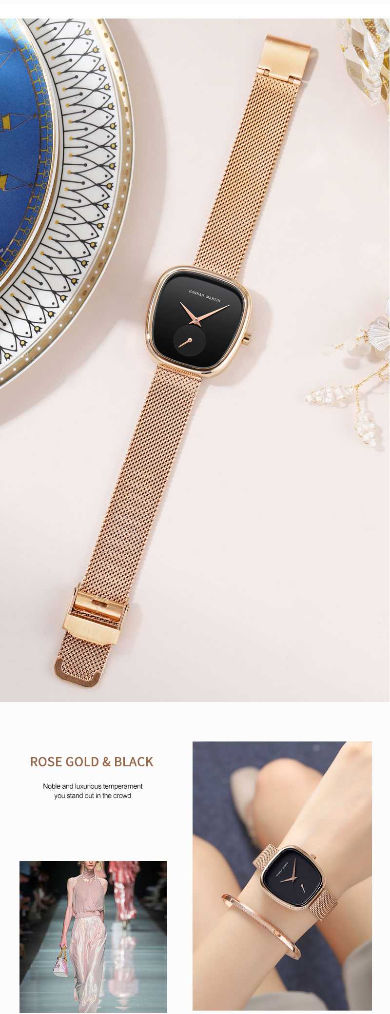 2023 New Arrival Tonneau Design Fashion Casual Wristwatch Bracelet Simple Elegant Ladies Free Shipping Quartz Watches For Women