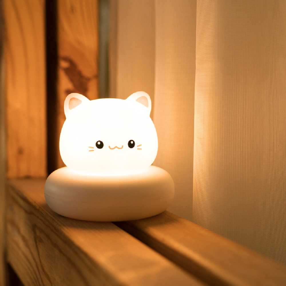 Children's Night Light Bear Rabbit Baby Nightlight Cute For Home Bedroom Kid USB Cartoon Led Lamp Christmas Gift