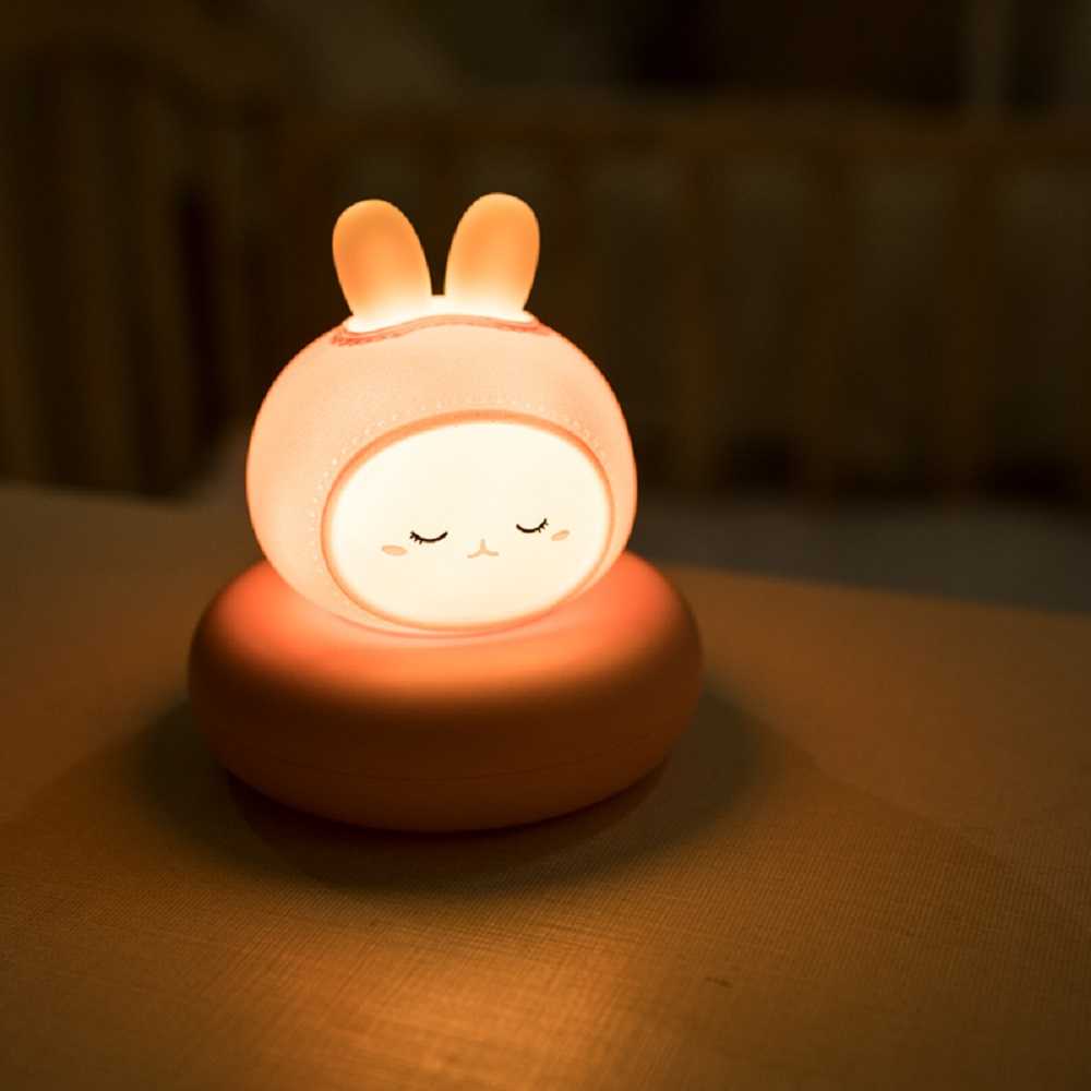 Children's Night Light Bear Rabbit Baby Nightlight Cute For Home Bedroom Kid USB Cartoon Led Lamp Christmas Gift