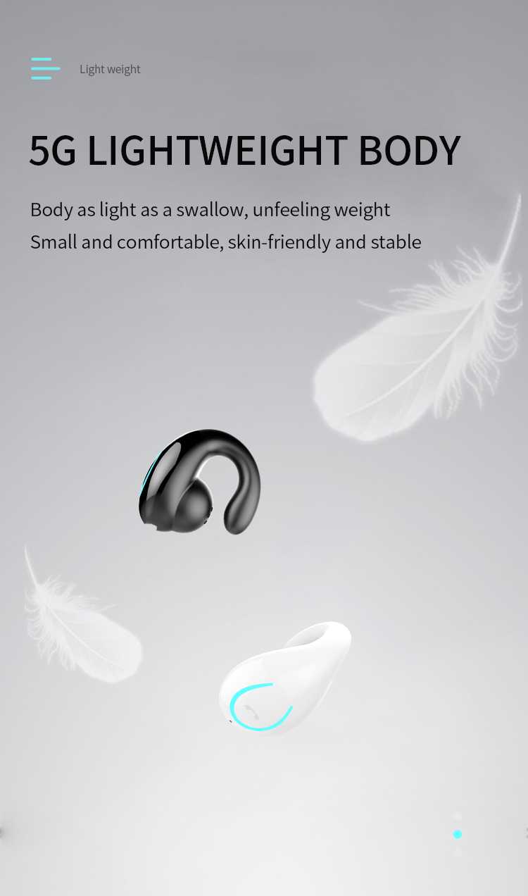 OLAF Single Earclip Fone Bluetooth Earphones Wireless Headphones Sports Headset Gamer No Ear Pain TWS Earbuds Blutooth Earphone