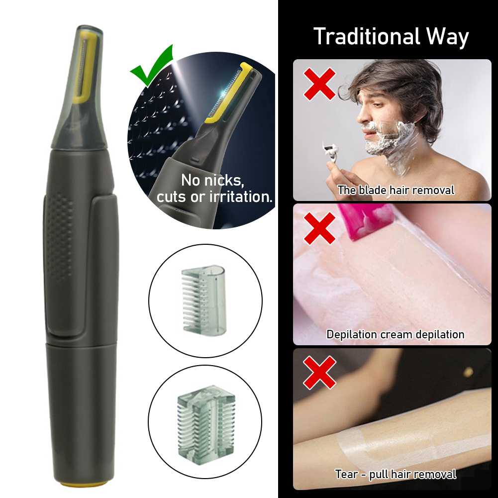 Precision Trimmer Electric Nose hair trimmer Mini Portable Ear Trimmer for Men Nose Hair Shaver Waterproof Safe Clean