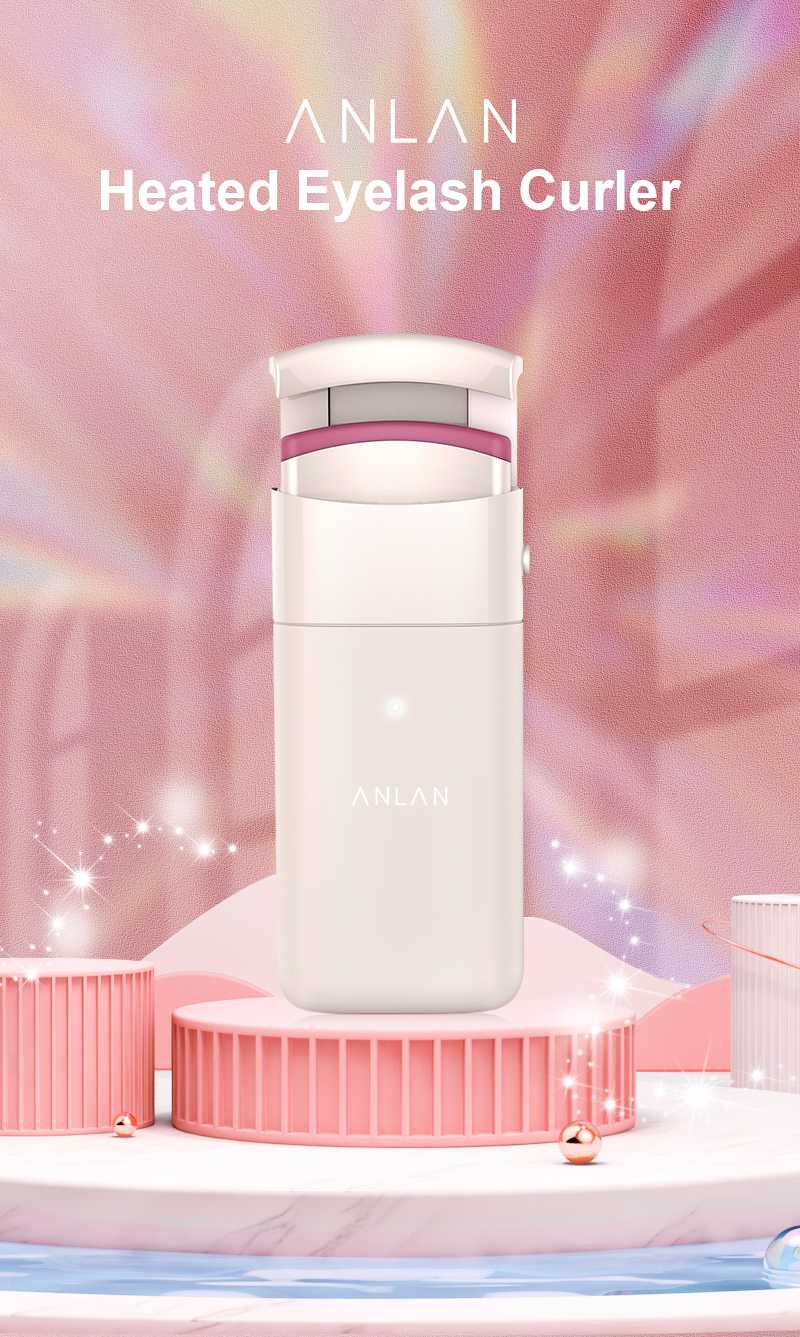 ANLAN Electric Heated Eyelash Curler Long-Lasting Curl Electric Eye Lash Perm Eyelashes Clip Eyelash Curler Device Makeup Tools