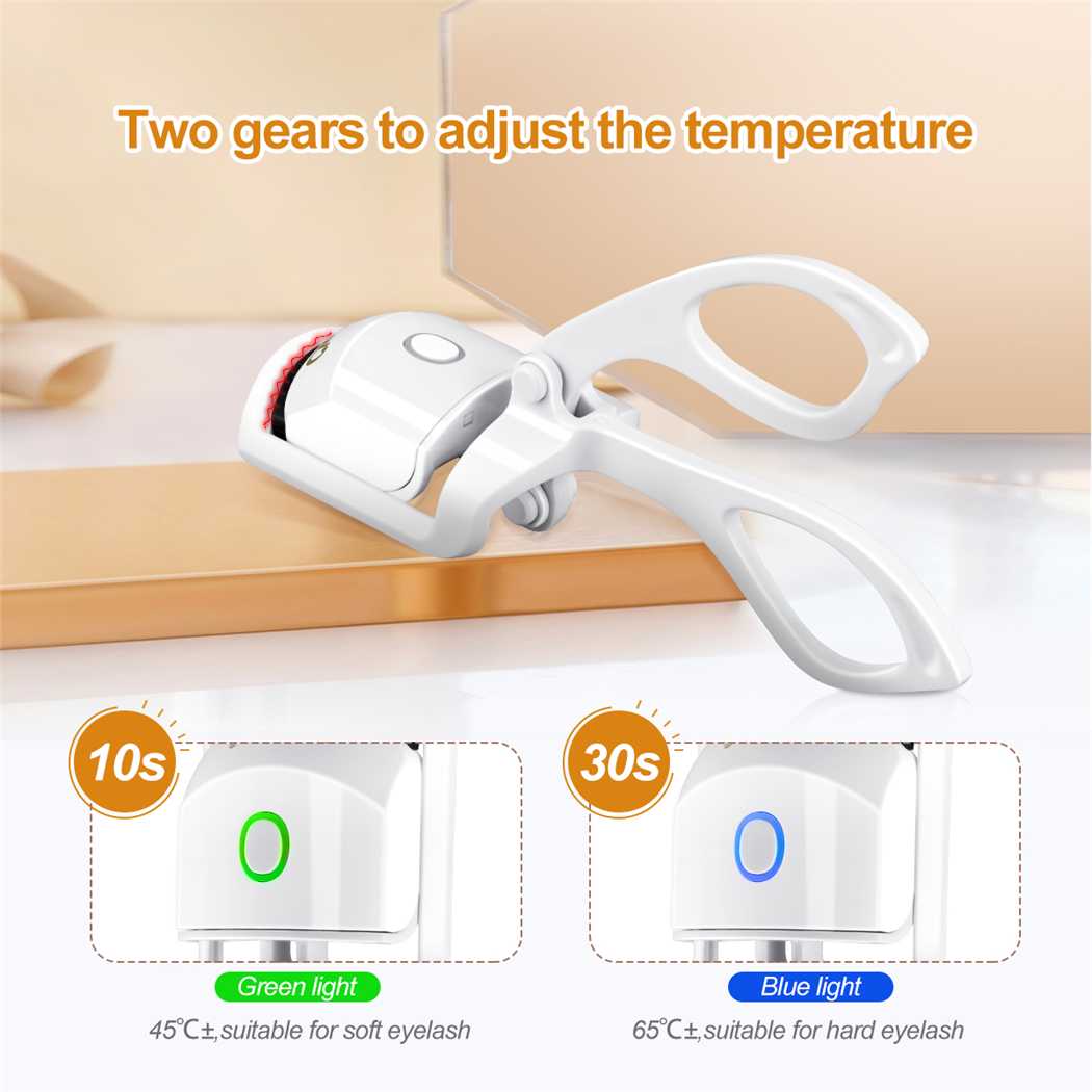 CkeyiN Electric Heated Eyelash Curler Long Lasting Lifting Eyelashes Curls Makeup Tools Eye Lash Perm Temperature Control