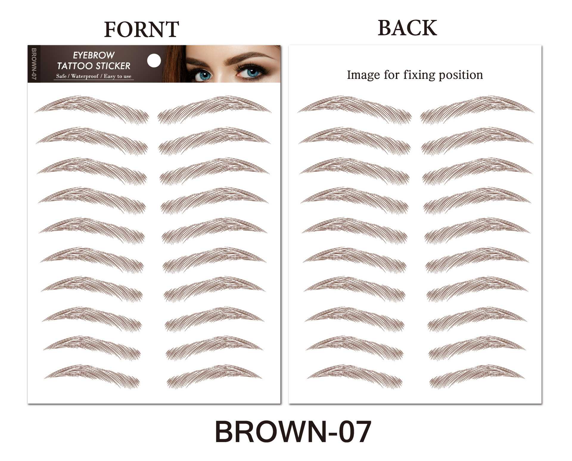 Water-based Hair-liked Authentic Eyebrow Tattoo Sticker Waterproof Cosmetics Long Lasting Makeup False Eyebrows Stickers