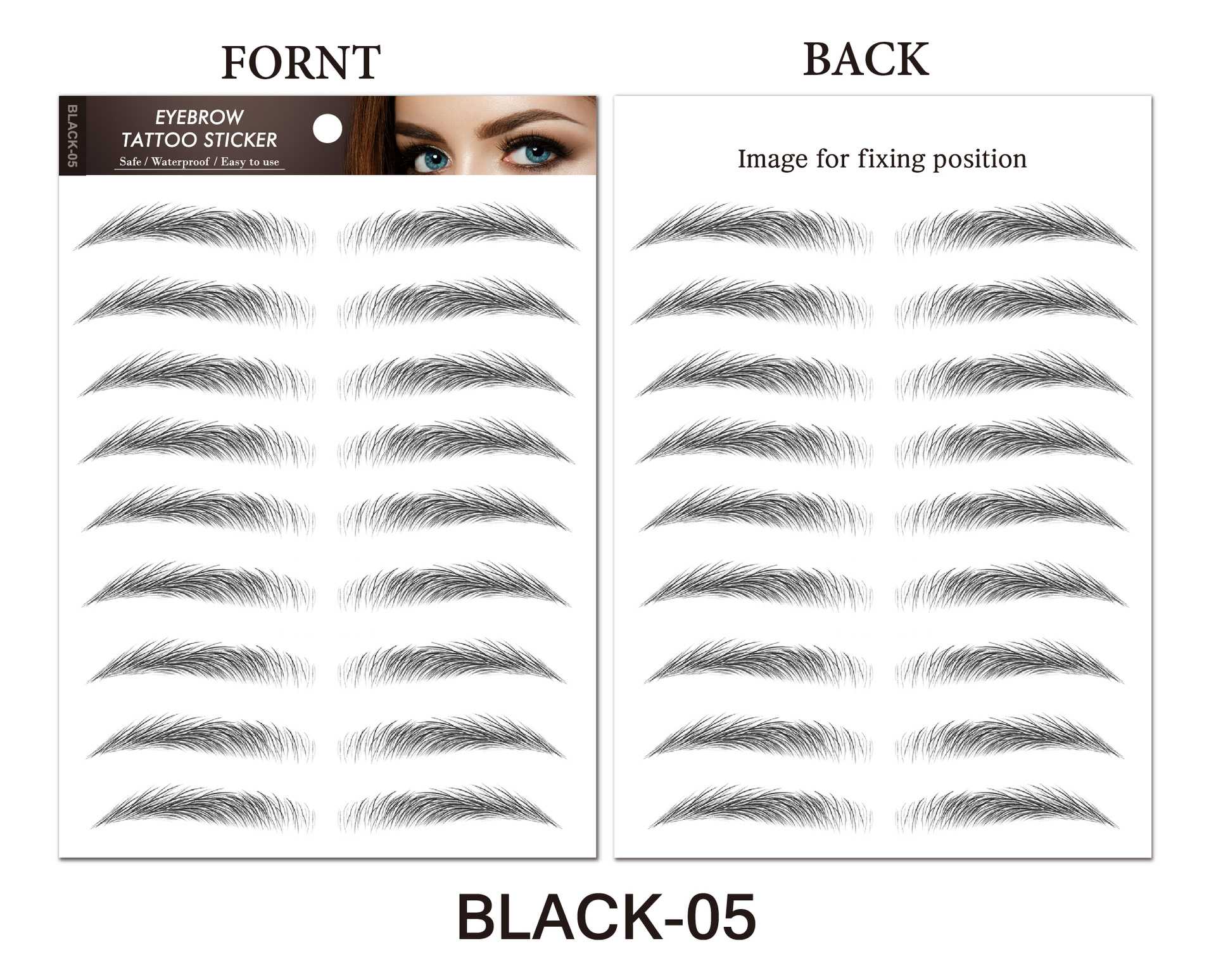 Water-based Hair-liked Authentic Eyebrow Tattoo Sticker Waterproof Cosmetics Long Lasting Makeup False Eyebrows Stickers