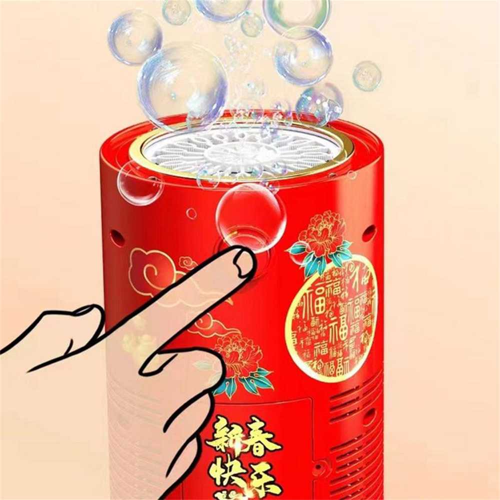 Electric Fireworks Bubble Machine 10/36 Holes Automatic Soap Bubbles Machine With Flash Lights Sounds Party Games Kids Toys Gift