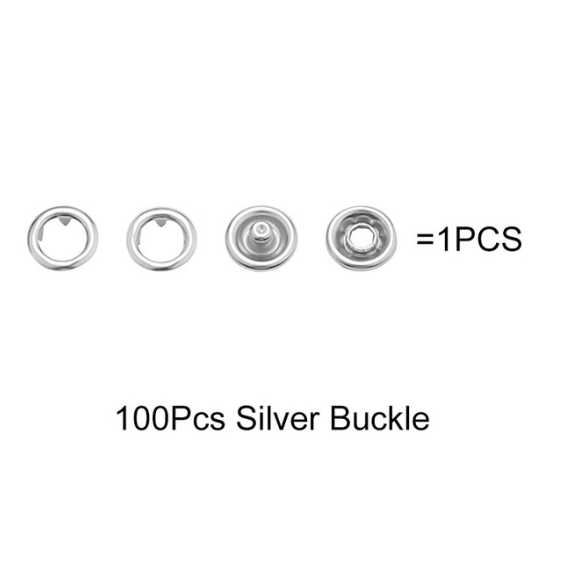 100PCS Silver Buckle