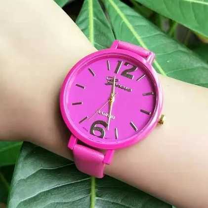 women's casual pink watch