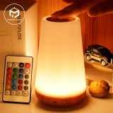 13 Color Changing Night Light Rgb Remote Control Touch Dimmable Lamp Portable Table Bedside Lamps Usb Rechargeable Night Lamp