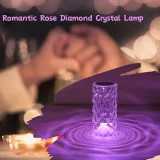 Crystal Table Lamp For Bedroom 16 Colors Touch/remote Dimmable Night Light Usb Led Bedside Diamond Rose Lamp