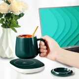 Smart Usb Cup Coffee,battery Constant-temperatures Coaster Wireless Heated Mug Tea Heater Warmer Set For Gift Office Desk Use