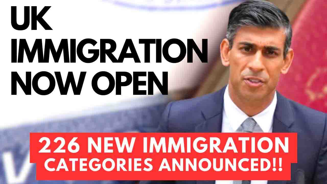 UK Government Big Announcement 226 NEW IMMIGRATIONS CATEGORIES UK NEW IMMIGRATION POLICY