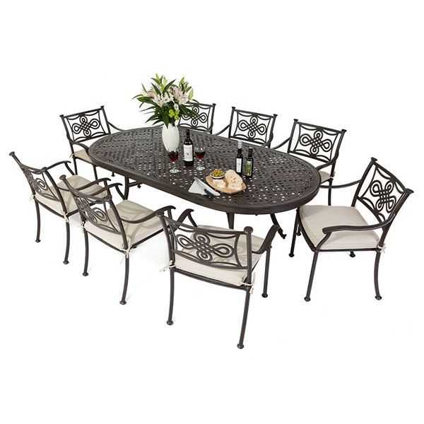 Featured Photo of 8 Seat Outdoor Dining Tables
