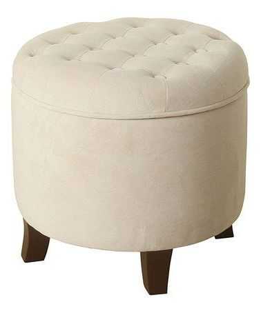 Featured Photo of Velvet Ribbed Fabric Round Storage Ottomans