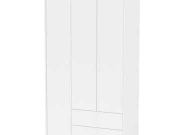 White 3 Door Wardrobes with Mirror