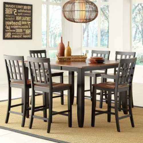 Laurent 7 Piece Counter Sets With Wood Counterstools (Photo 2 of 20)