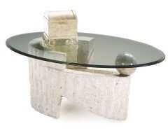 2023 Best of Marble Base Glass Top Coffee Table
