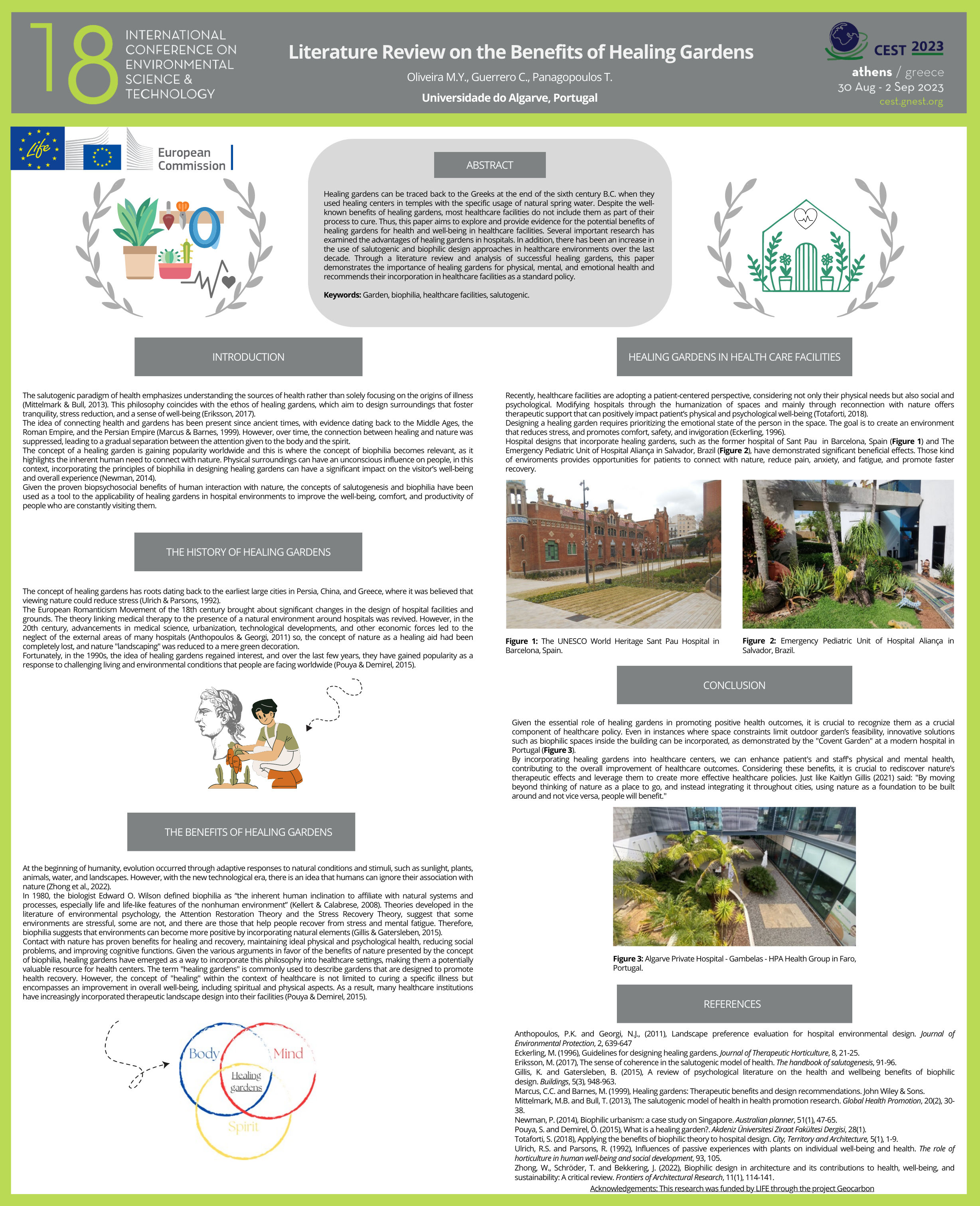 A Literature Review on the Benefits of Healing Gardens