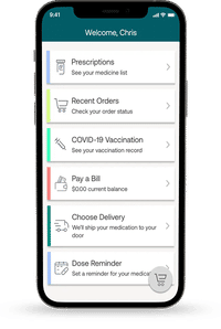 Express Scripts mobile app on a smartphone