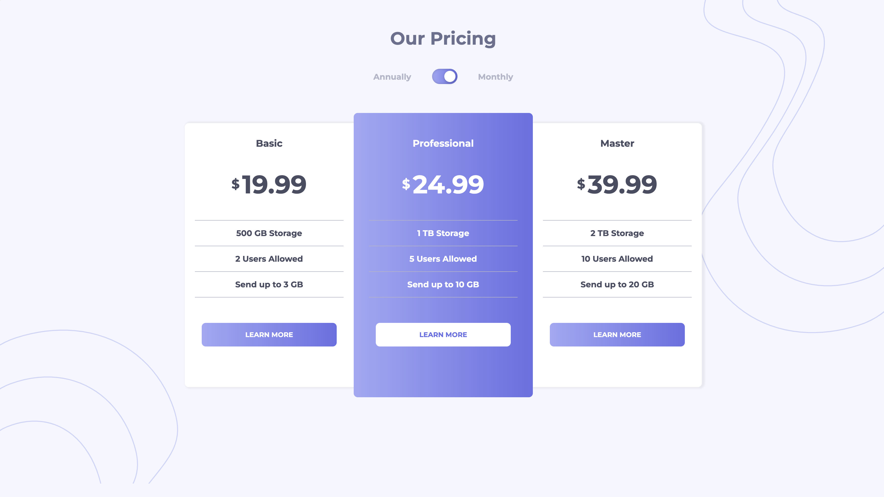 Pricing Page