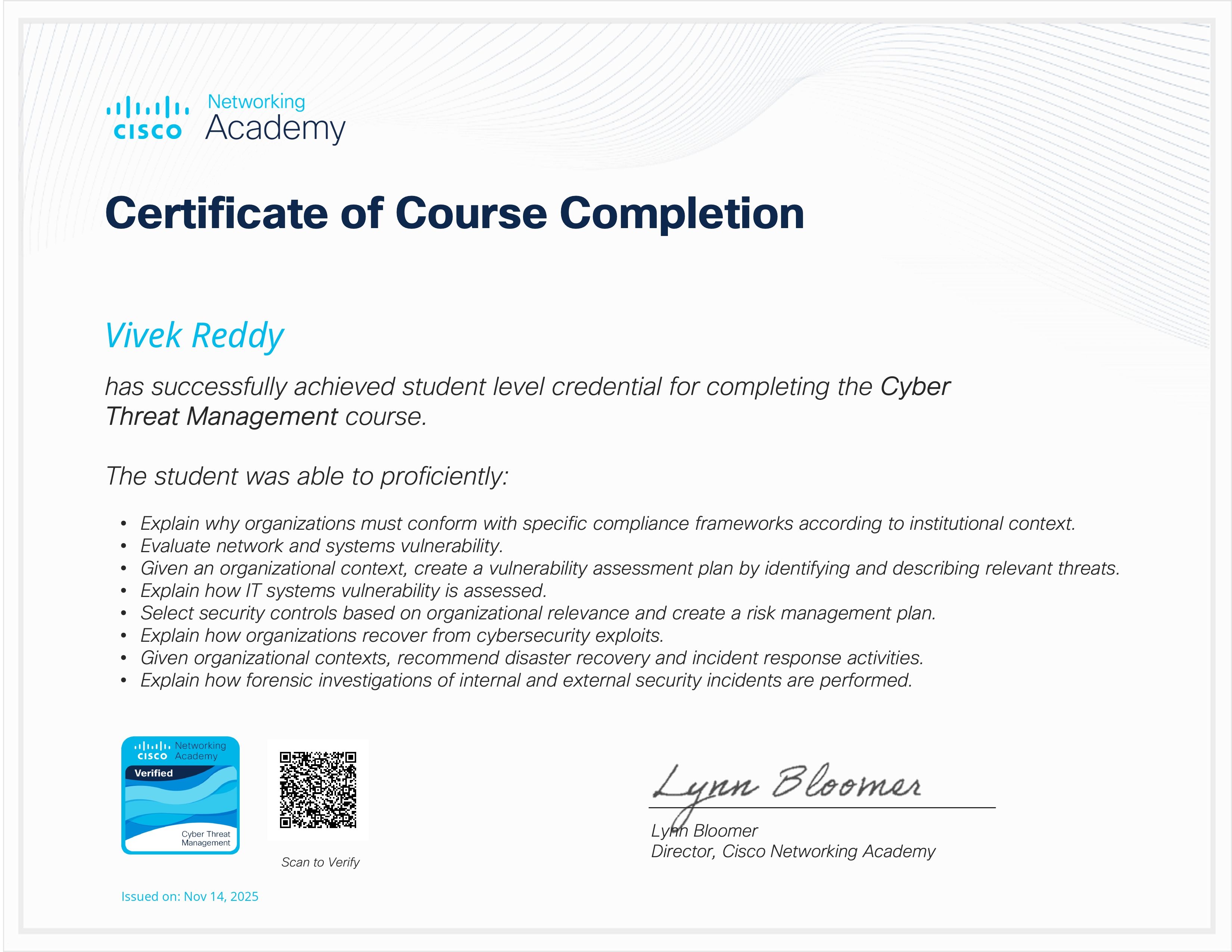 Cisco: Cyber Threat Management