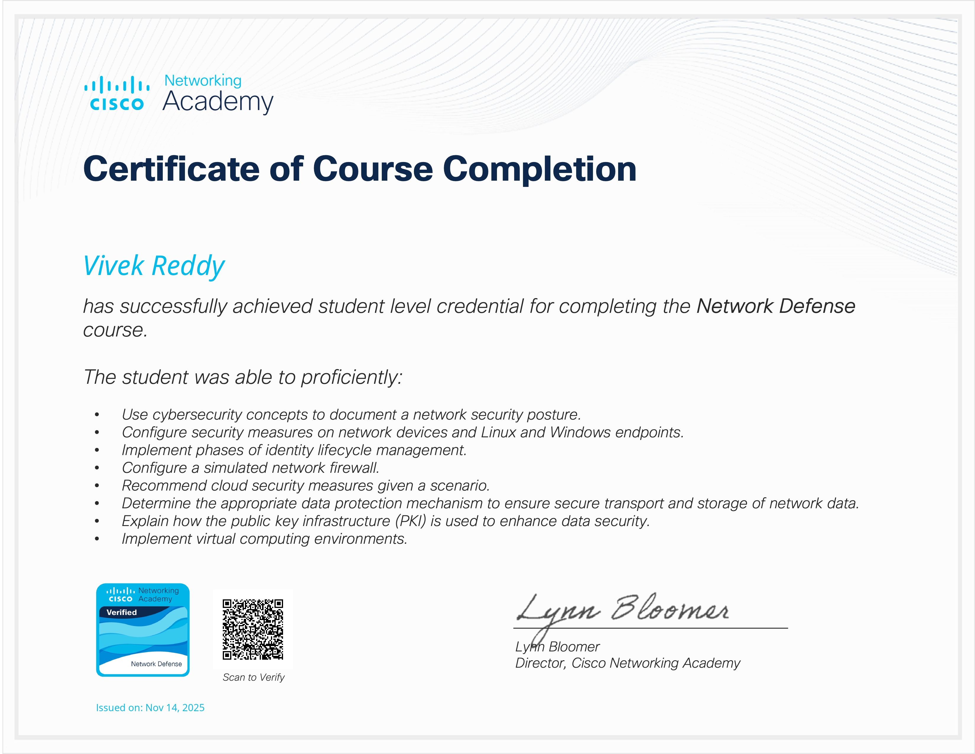 Cisco: Network Defense