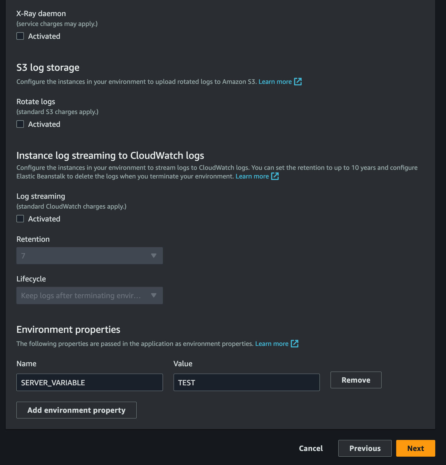 Add Environment Variables in AWS Elastic Beanstalk