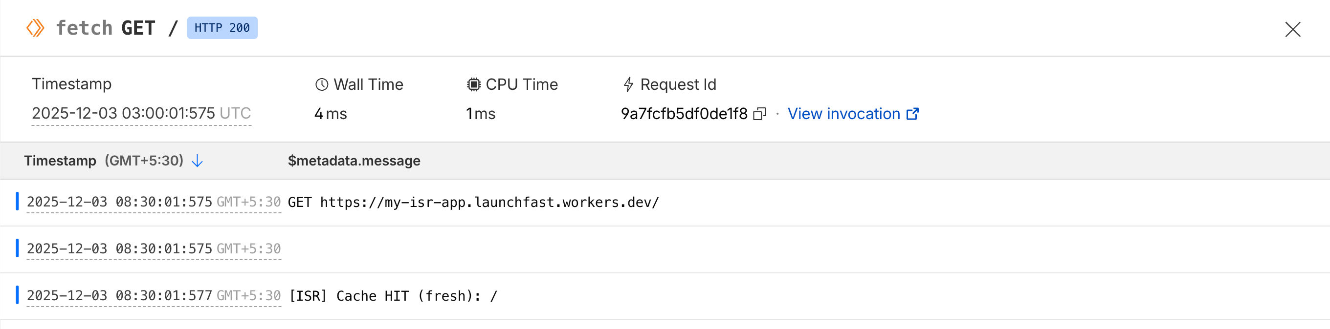 Cache Hit in Implementing Incremental Static Regeneration in Astro with Cloudflare KV