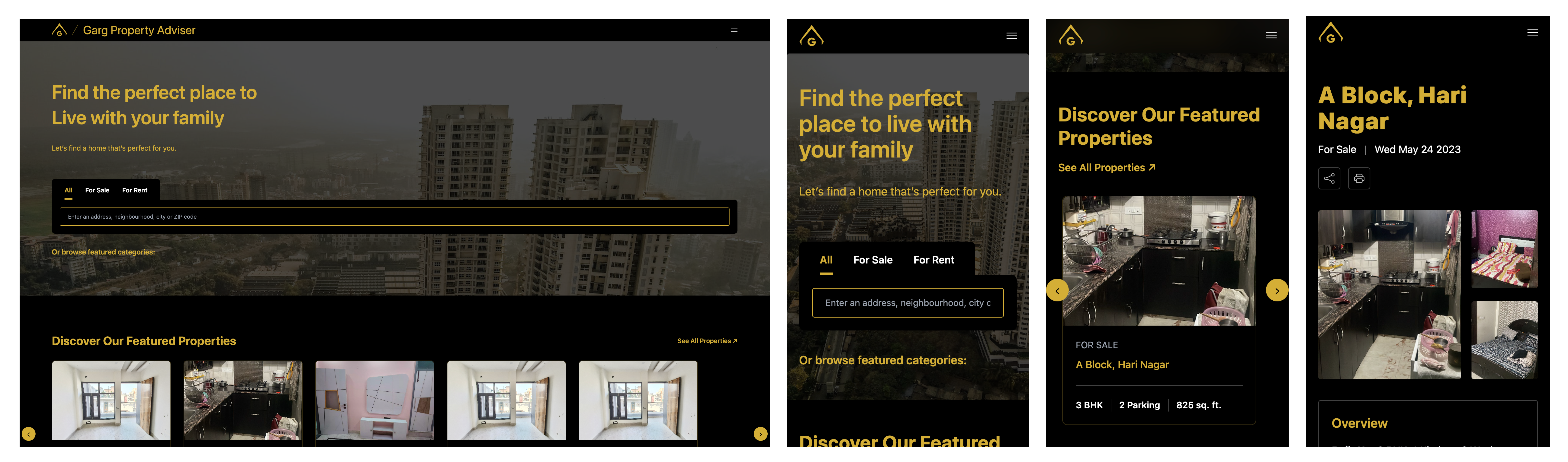 Responsive Screenshot of Garg Property Adviser's new website