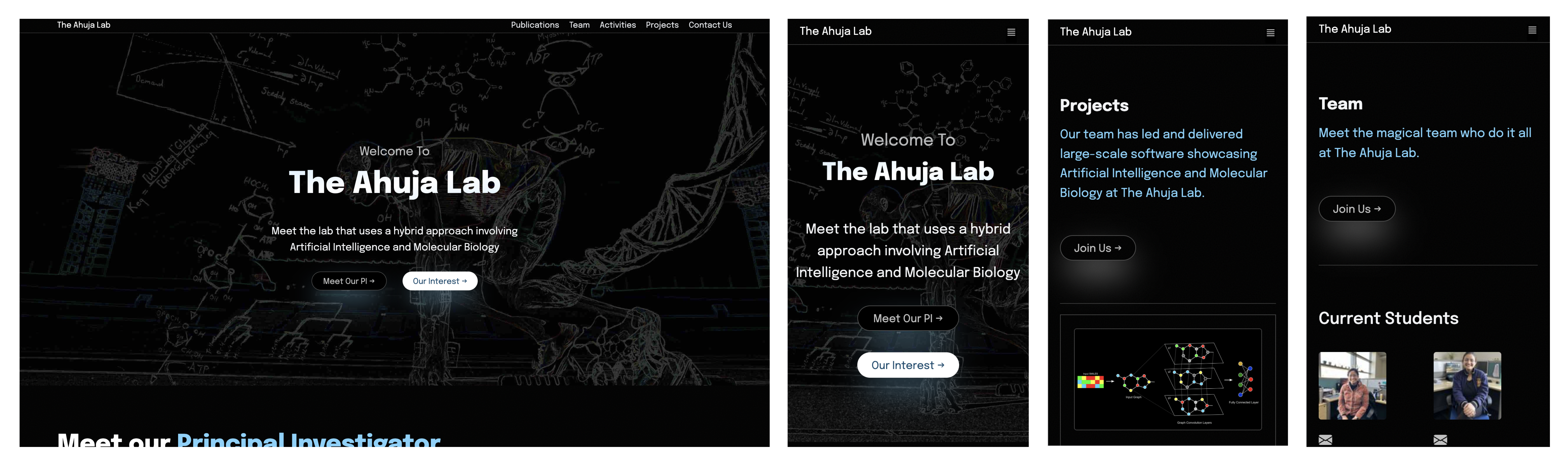 Responsive Screenshot of The Ahuja Lab's new website