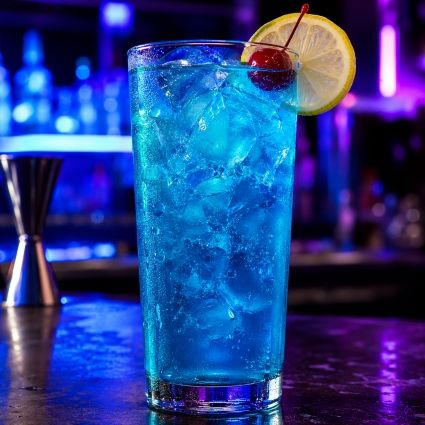 Blue Long Island Iced Tea drink recipe