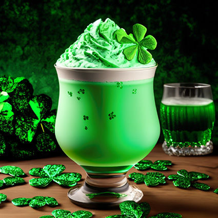 Boozy Shamrock Shake drink recipe