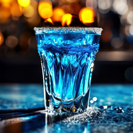 Fiery Blue Mustang drink recipe