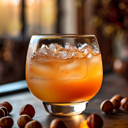 Hazelnut Bourbon Sour drink recipe