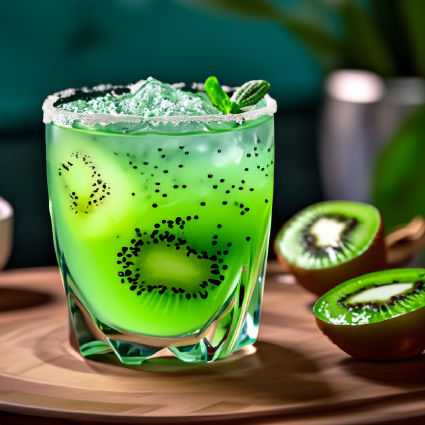 Kiwi Caipirinha drink recipe