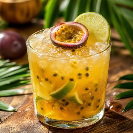 Passionfruit Caipirinha drink recipe