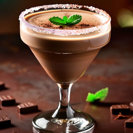 Peppermint Mocha Martini drink recipe