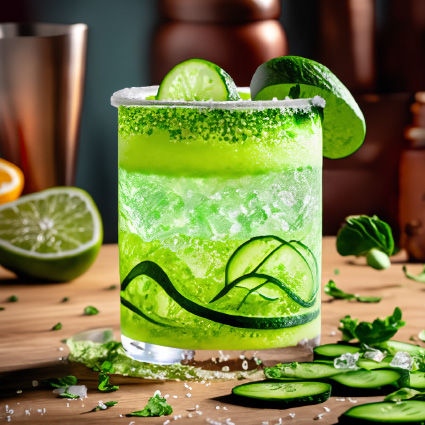 Spicy Cucumber Margarita drink recipe