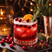 Cranberry Orange Whiskey Sour image