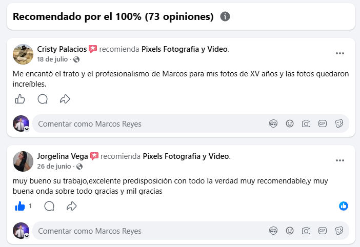 Testimonio de cliente - Pixels