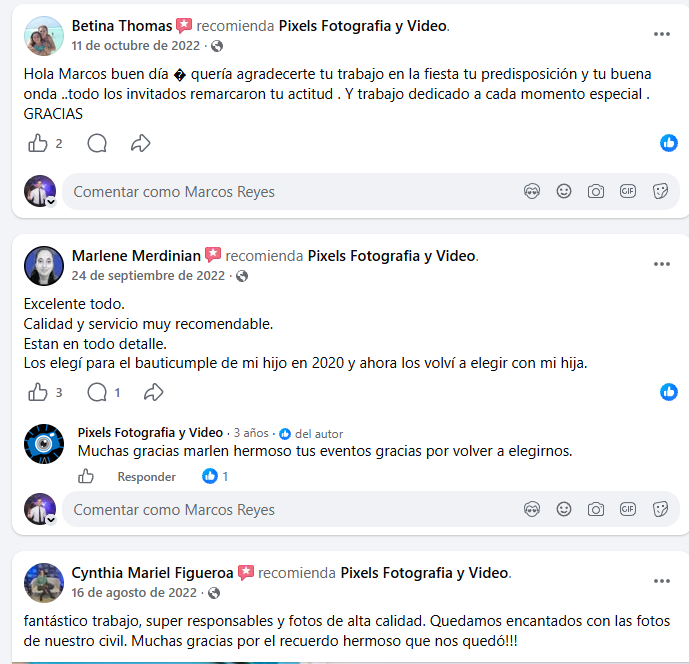 Testimonio de cliente - Pixels