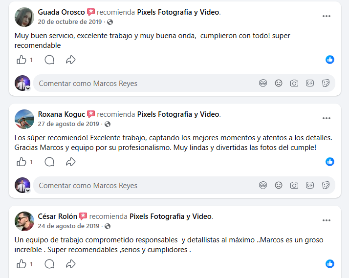 Testimonio de cliente - Pixels