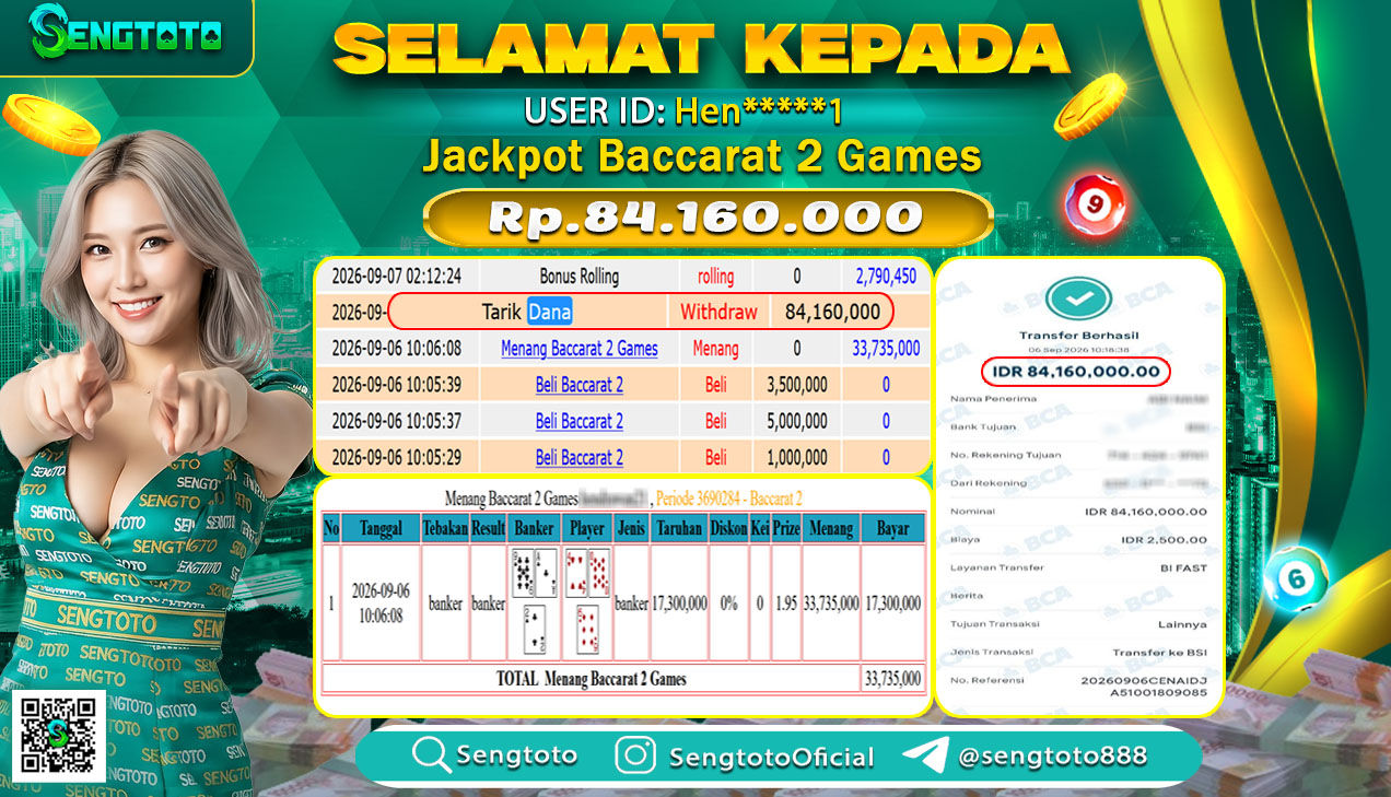 BUKTI PEMBAYARAN LIVEGAME BACCARAT 2 GAMES