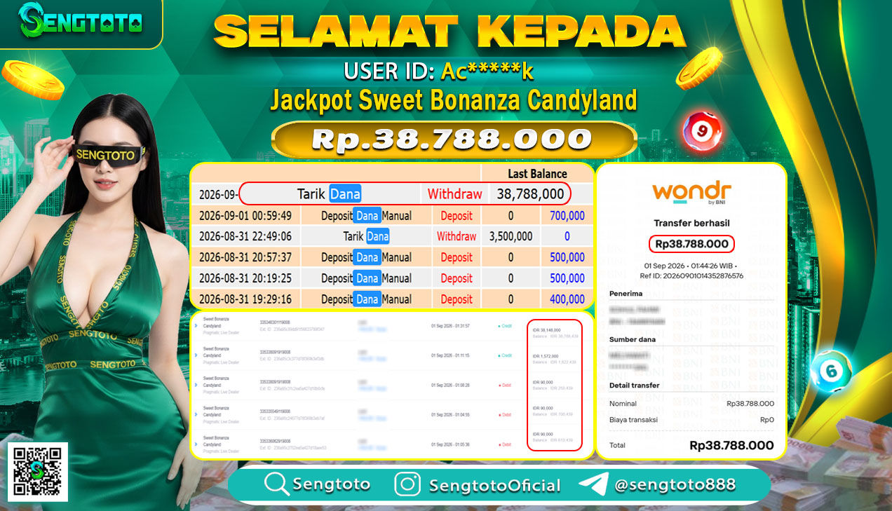BUKTI PEMBAYARAN SLOT SWEET BONANZA CANDYLAND