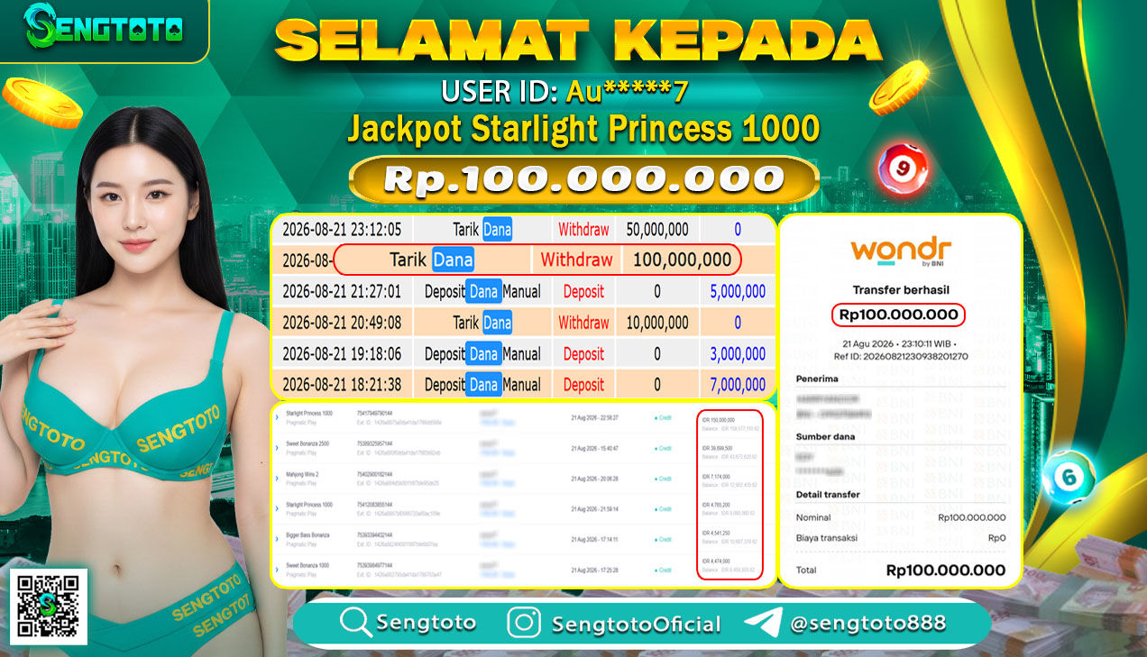 BUKTI PEMBAYARAN SLOT STARLIGHT PRINCESS 1000