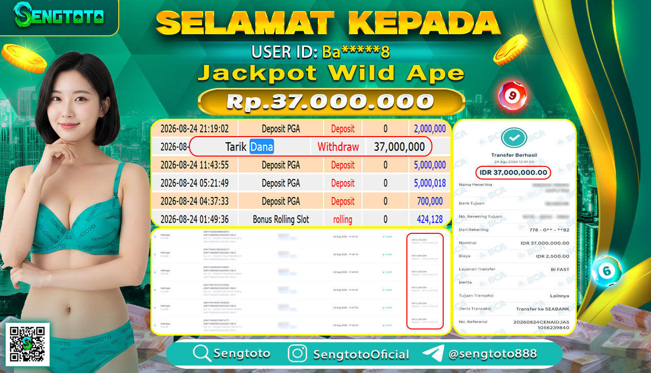 BUKTI PEMBAYARAN SLOT WILD APE
