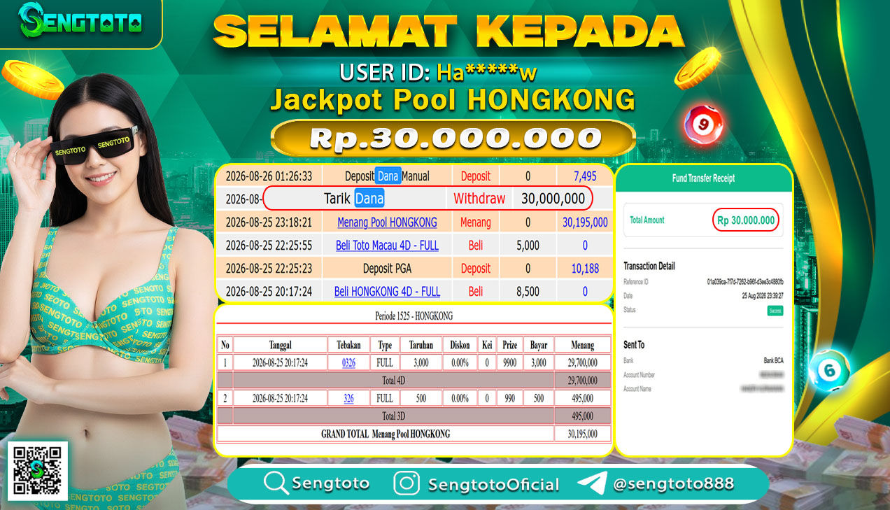 BUKTI PEMBAYARAN TOGEL POOL HONGKONG