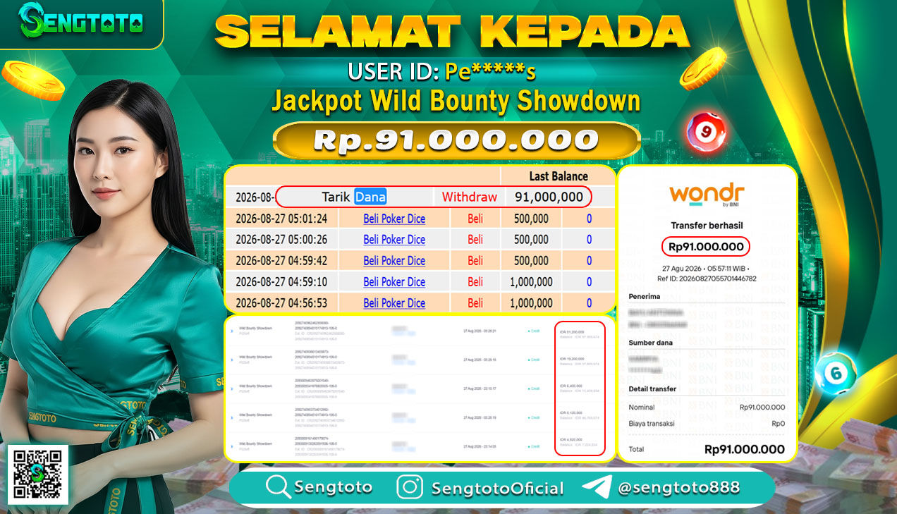 BUKTI PEMBAYARAN SLOT  WILD BOUNTY SHOWDOWN